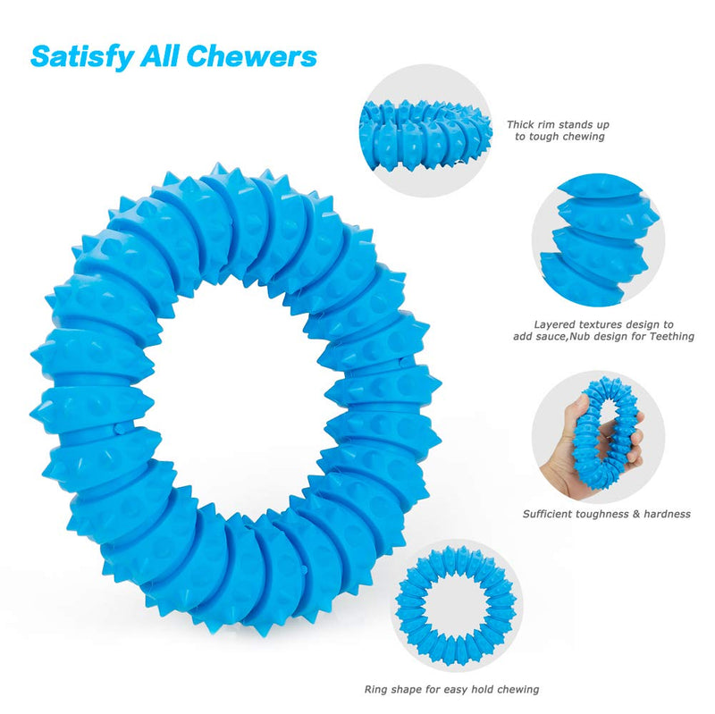 [Australia] - NEOROD Dog Chew Toys for Aggressive Chewers Tough Durable Natural Rubber Indestructible Interactive Dental Toys for Playing Training and Cleaning Teeth. Strong Tug of War Toys for Large Medium Dogs S 