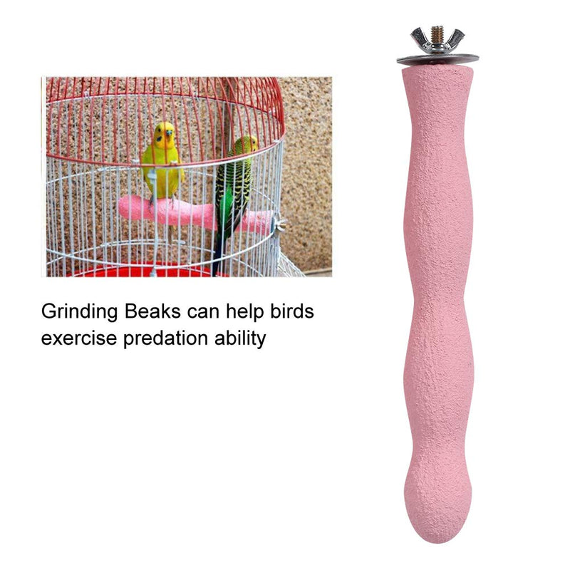 Pssopp Bird Perches Rough Surface Bird Paw Grinding Perch Bird Cage Perches Stand Stick for Budgie Parakeet Cockatiel Macaw African Grey(Large) Large - PawsPlanet Australia