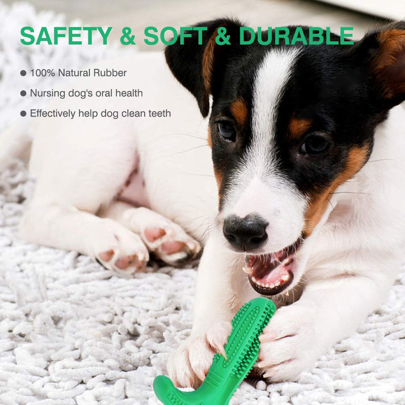 Dog Toothbrush, Dog Chew Toy Indestructible Natural Rubber Teeth Cleaning DIY Stick, Puppy Health Toothbrush Oral Massager for Medium Large Dogs, Puppy Dental Care Brushing Teeth Cleaning - PawsPlanet Australia