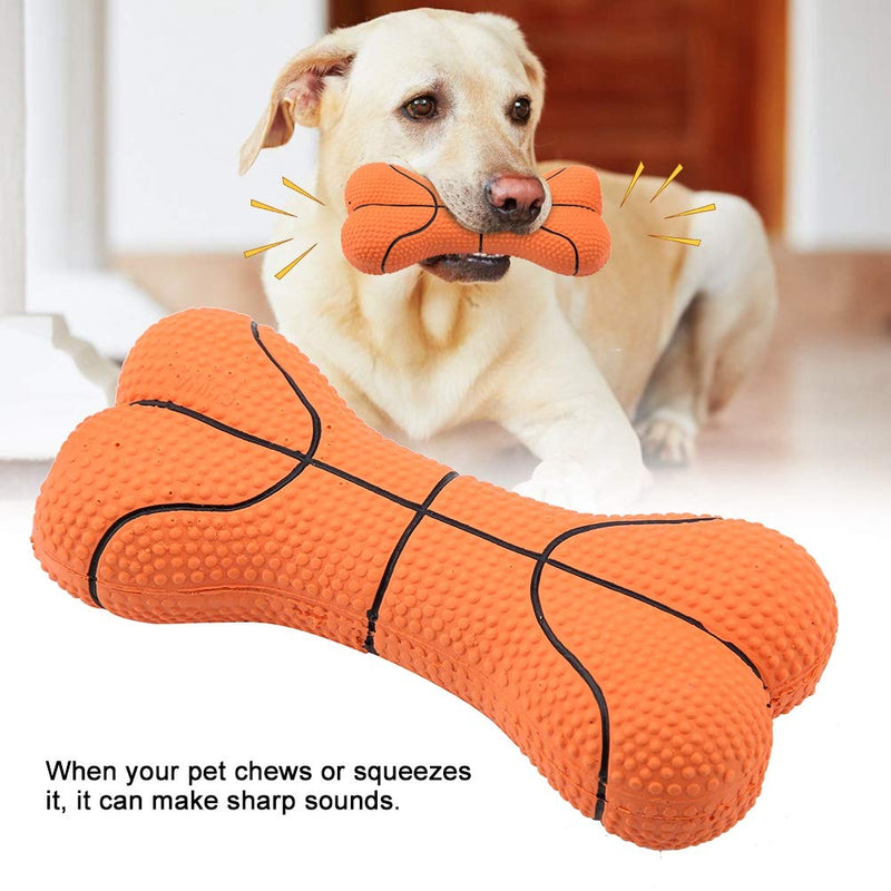 Non-Toxic Soft Latex Bone Puppy Chew Toys, Dog Squeaky Toy, Environmentally-Friendly for Fetching And Tossing Games Doing Excercise Pets(basketball) basketball - PawsPlanet Australia