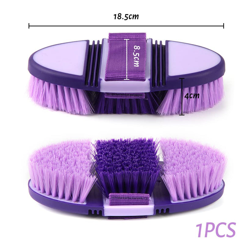 Hillylolly horse brush, horse root brush, long bristles, soft horse brush, horse magic brush, horse cleaning brush, horse root brush for children and horse lovers, purple - PawsPlanet Australia