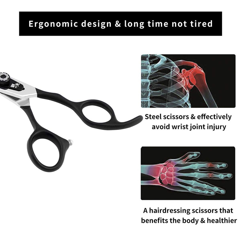 [Australia] - 8.0" Pet Grooming Scissors,Straight Scissors/Curved Scissors/Thinning Shears,Made of Japanese 440C Stainless Steel, Strong and Durable/Very Sharp for Pet Groomer or Family DIY Use C - Thinning Shears 