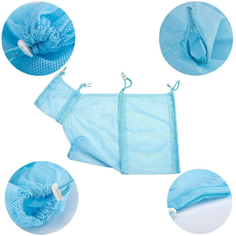 LHKJ Pet Cat Mesh Bag, Grooming Washing Bath Bag, Mesh Bag For Shower, Cleaning Ear, Medicine Feeding,Scratch-Resistant Bag, Fixed Bag Cat Bath Bag (Blue Bag) - PawsPlanet Australia