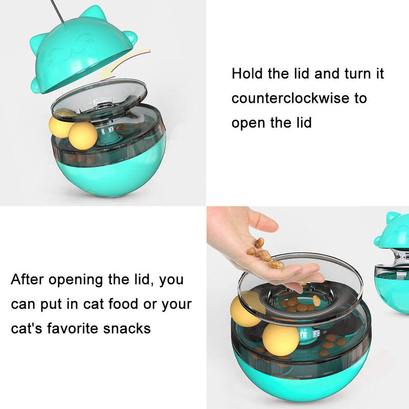 NA Interactive Cat Tumbler Toys, Cat Food Dispensing Toys Slow Feeder for All Cats, Turntable Cat Toy for Training Exercise Increases IQ and Mental Stimulation - PawsPlanet Australia