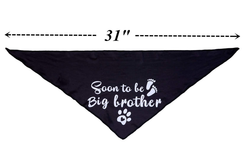 JPB Sooner to be Big Brother Dog Bandana,2 Pack Pet Baby Announcement Soft Scarf Gender Reveal Accessories L - PawsPlanet Australia