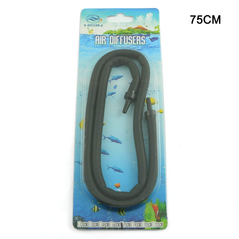 [Australia] - ZRM&E Aquarium Air Curtain Bubble for Fish Tank Black Flexible Rubber Tube Oxygen Bubble Tube (75cm) 