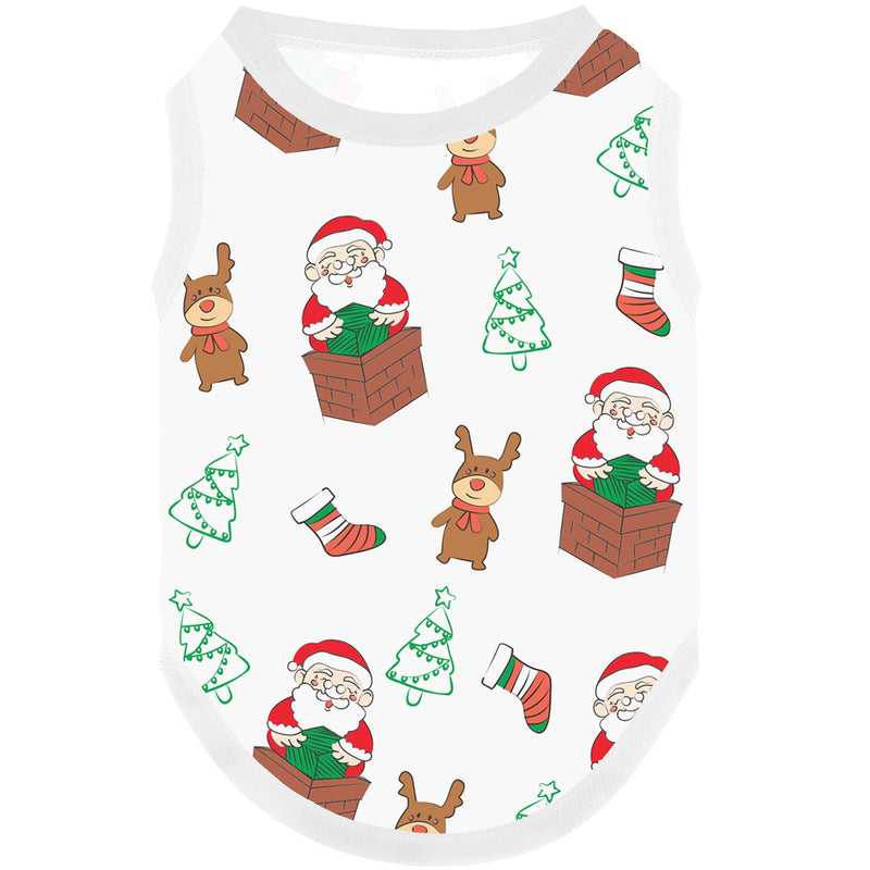 4 Pieces Christmas Dog Shirts, Dog Clothes for Medium Dogs Girl Boy,Printed Puppy Shirts Cute Funny Printed Puppy Breathable T Shirts Outfits Dog Sweatshirt Clothing (Medium) Christmas2 - PawsPlanet Australia