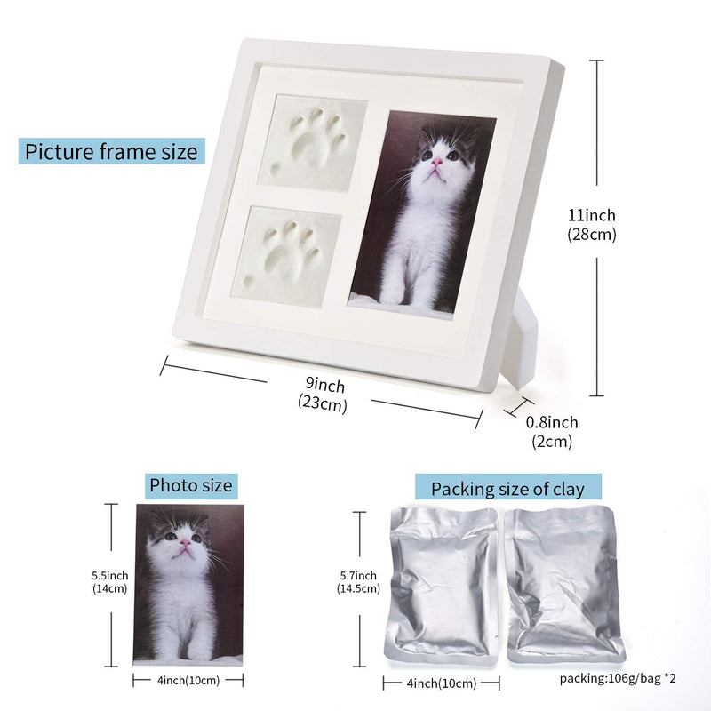 Cat Picture Frame and Paw Print Kit, Keepsake for Pet Owners, Great For Dog or Cat Memorial Gifts - PawsPlanet Australia