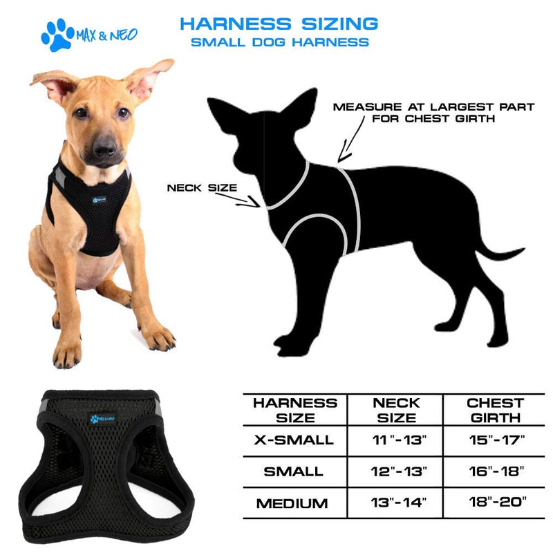 [Australia] - Max and Neo Nanu Small Dog Reflective Dog Harness - We Donate a Harness to a Dog Rescue for Every Harness Sold PURPLE 