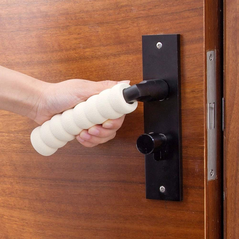 [Australia] - Yafeco 6 Pcs Anti-Collision Door Handle Cover,Door Pull Protective Sleeve Child Safety Super Soft Foam Safety Spiral Cover for Hot Doors Non-Toxic (Cream) Cream 