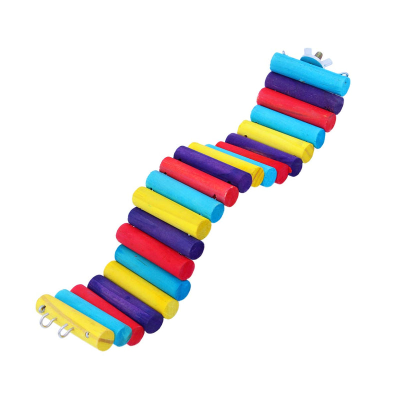 UEETEK Pets Parrot Hamsters Bird Climbing Toys Wooden Brige Exercise Ladder Toy 6 x 30cm - PawsPlanet Australia