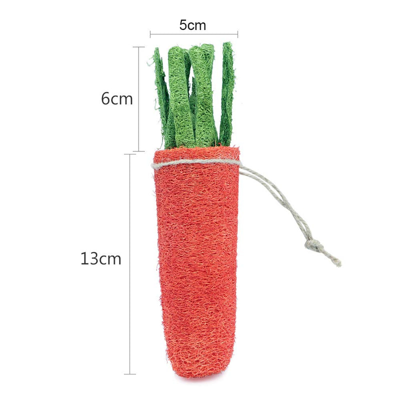 FASTER Rabbit Chew Toys for Teeth, 2PCS Carrot Shaped Tooth Cleaning Toys Chew Bite Pet Snacks Treat Toy with Hang Rope for Rabbit Cats Puppy Hamster Teeth Healthy Care - PawsPlanet Australia