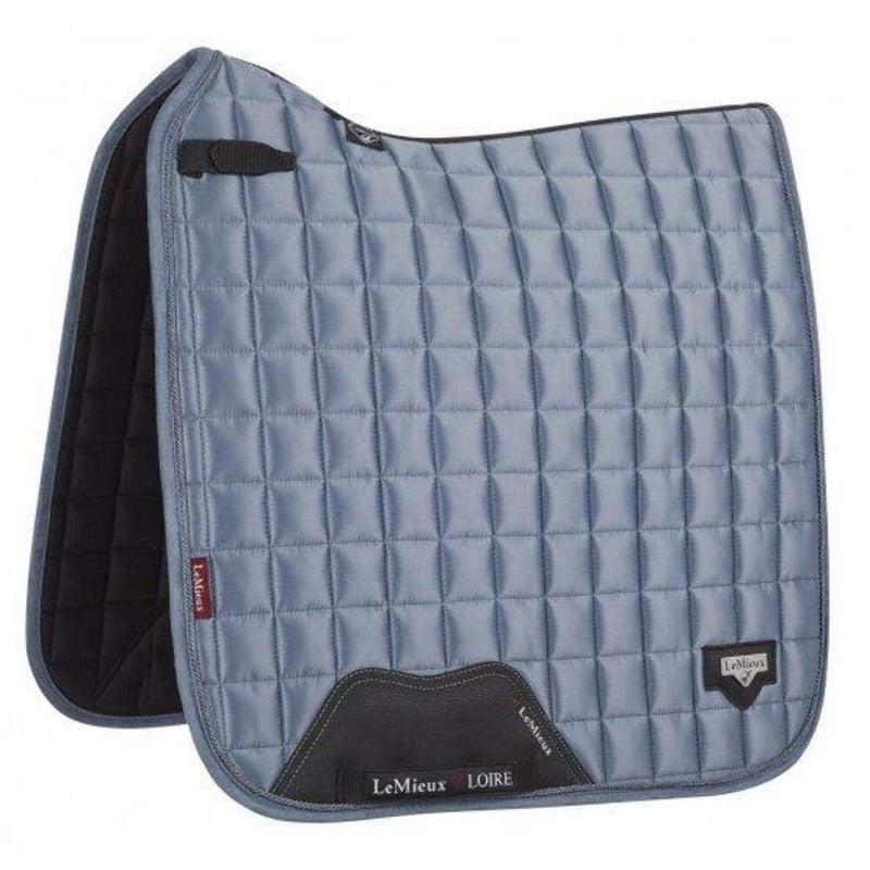 LeMieux Loire Classic Satin Dressage Saddle Pad - Square - Bamboo Lining with Friction Free Binding and Girth Protection - Large L Hunter Green - PawsPlanet Australia