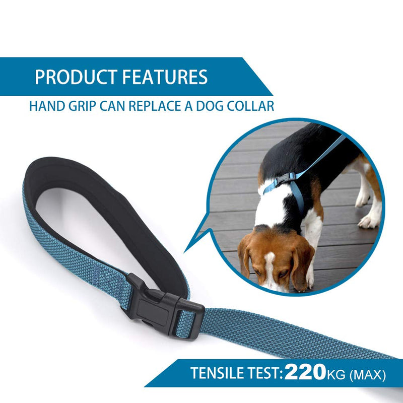 TSPRO Hands-Free Dog Leash Adjustable Walking Leash with Control Safety Handle and Robust Clasp for Small, Medium and Large Dogs Blue (Blue) Length: 180 cm - PawsPlanet Australia