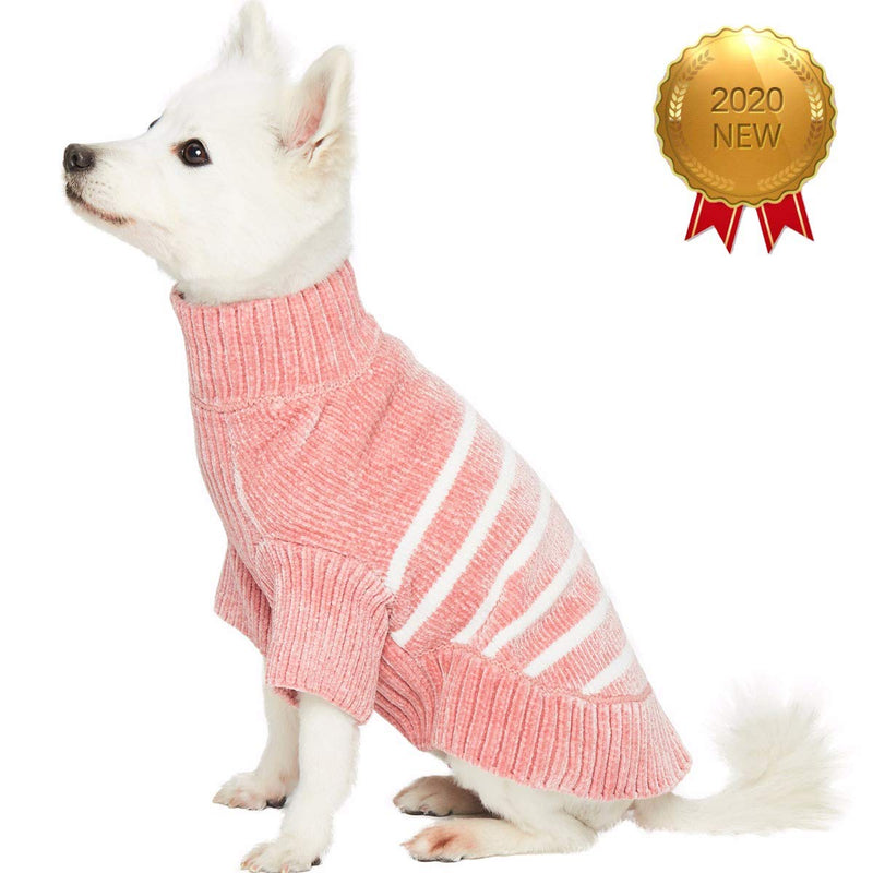 [Australia] - Blueberry Pet 2020 New 10+ Patterns Soft & Warm Dog Coats - Windbreaker Jacket, Chenille Sweater and Dog Scarf 10" Dusty Rose 