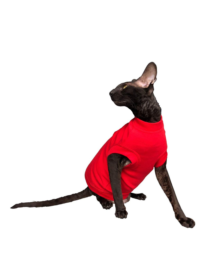 Kotomoda Sphynx Cat's turtleneck Maxi InRed Naked Cat Hairless Cat Clothes (L) L - PawsPlanet Australia