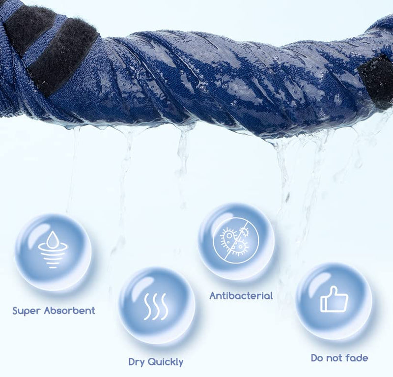 Nobleza Dog Towel Robe XS Dog Bathrobe Dog Drying Coat Towels Dog Dressing Gown Super Absorbent Pet Puppy Towelling Robe Dog Bathrobe Towel Fast Drying Adjustable Dog Robe Towel for Small Dog Cat Blue - PawsPlanet Australia