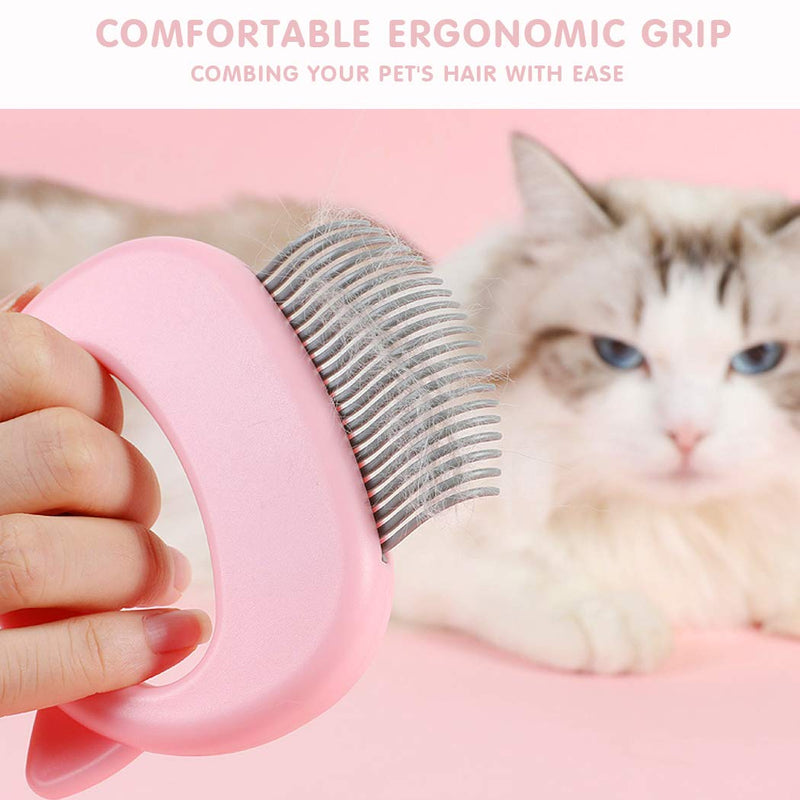 GothicBride cat brush, pet cat brush, cat combs, pet brush, long hair, short hair, washable care massage pet comb (pink). - PawsPlanet Australia