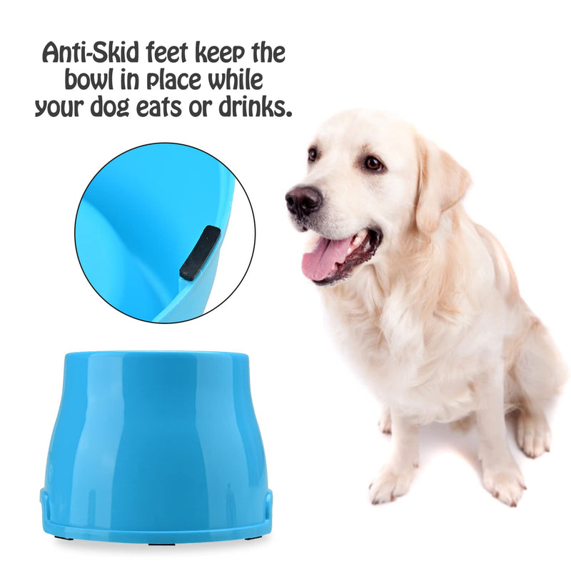 Long Ears Dog Bowl, Spaniel Dog Bowl, Pet Feeding Elevated Bowl for Food and Water, Non-slip Tall Feeder Bowl, Raised bowl for Small Medium Large Dog Breeds (M, Blue) M - PawsPlanet Australia