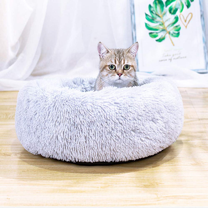 [Australia] - Aqueous Dogs Bed Calming Bed for Dogs Machine Washable, Waterproof Bottom Ultra Soft Washable Dog and Cat Cushion Bed Warming Cuddler Bed for Cats or Dogs Medium grey 