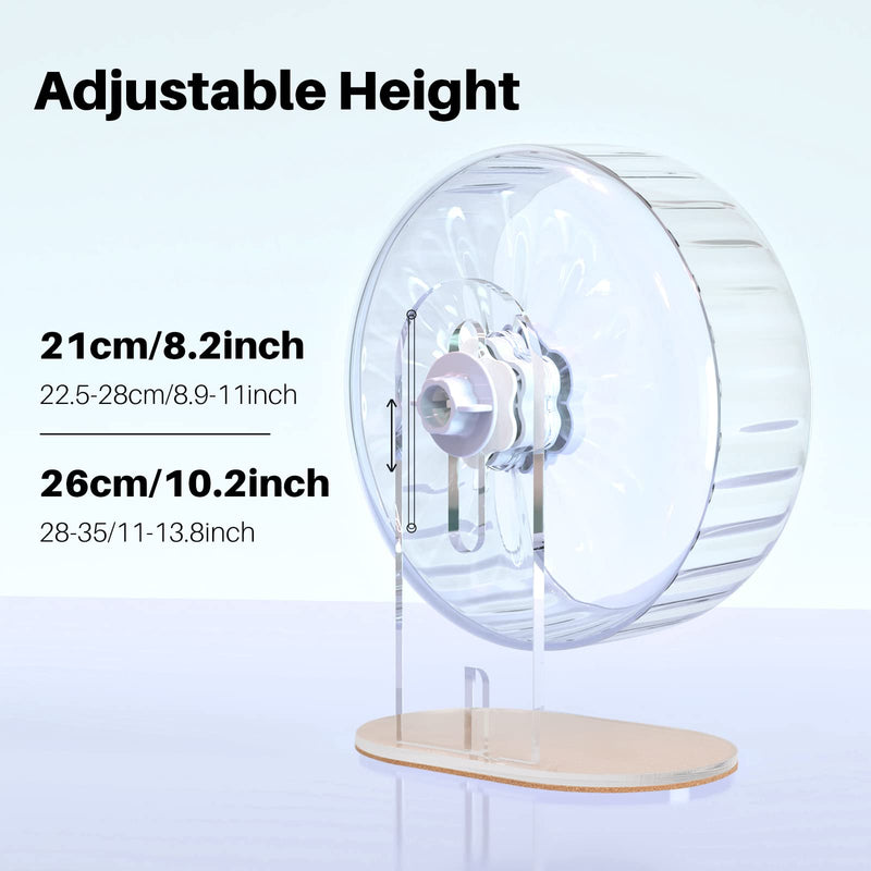 Bucatstate Hamster Wheel Super-Silent 21cm with Adjustable Base Dual-Bearing Exercise Wheel Quiet Spinning Running Wheel for Dwarf Syrian Hamster Gerbils and Other Small Animals（Blue） Blue - PawsPlanet Australia