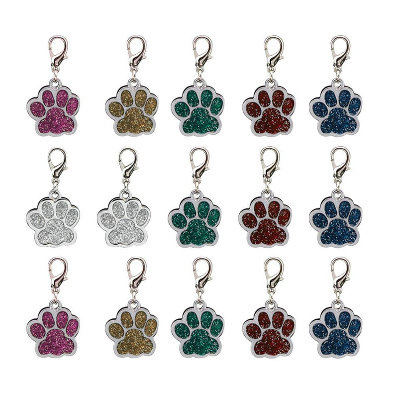 Supvox 15pcs Alloy Pendant Charm Dog Paw Prints Charm Pendant Paw Beads for DIY Necklace Bracelet (Random Color) - PawsPlanet Australia