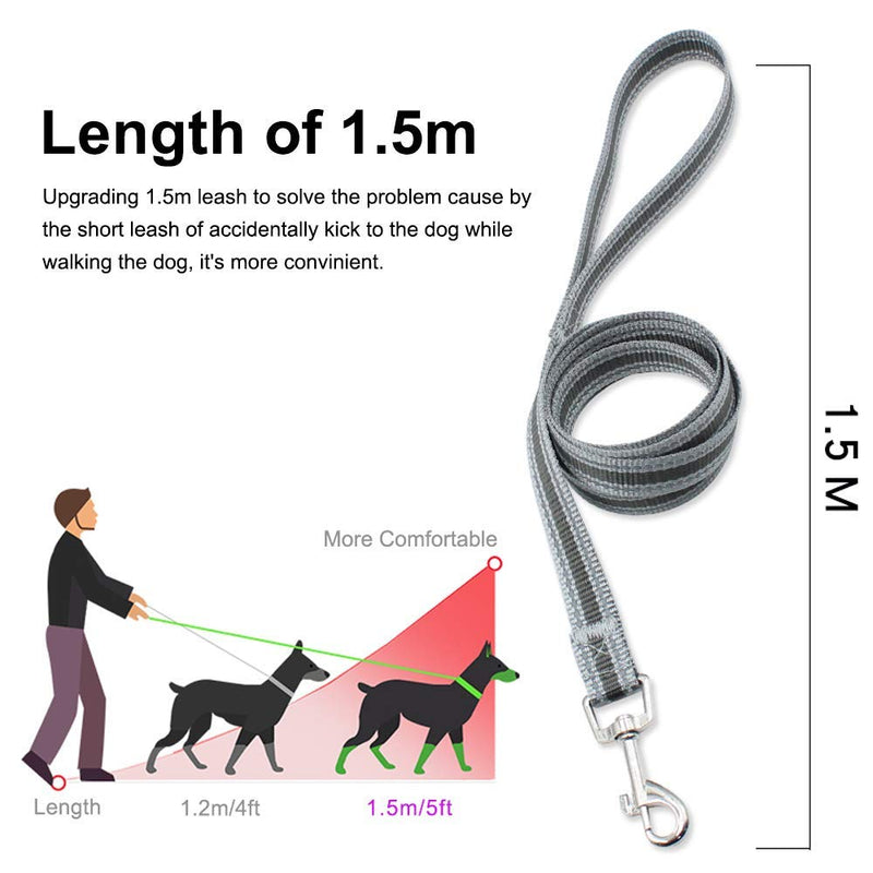 Dog Harness Small Dog Breathable Lightweight Puppy Harness and Lead Set Escape Proof Pet Vest for small medium dogs Reflective Step-In Dog Harness No Pull S Gray Grey - PawsPlanet Australia