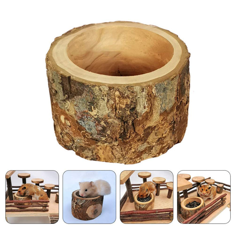 POPETPOP Hamster Wooden Food Bowl for Hedgehog Guinea- Pig Gerbil Squirrel Reptiles Chinchilla Ceramic Feeding Dish (Random Color) - PawsPlanet Australia