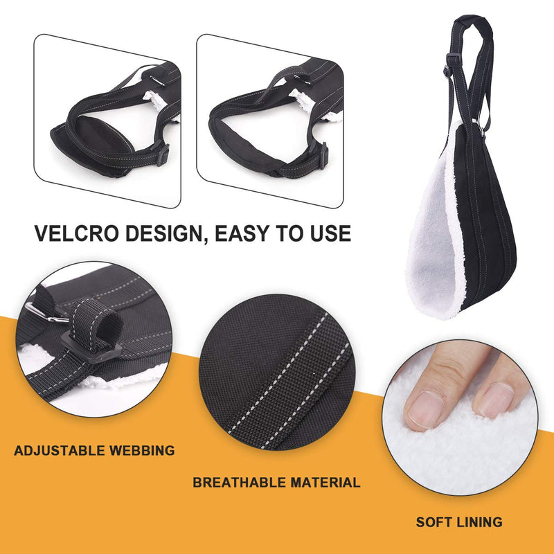 [Australia] - Bolux Portable Dog Sling Rear Legs - Dog Lift Harness for Back Legs, Adjustable Hip Support Harness for Canine Aid Arthritis for Small Medium & Large Dogs Rehab Poor Stability Dogs Walking L Black 