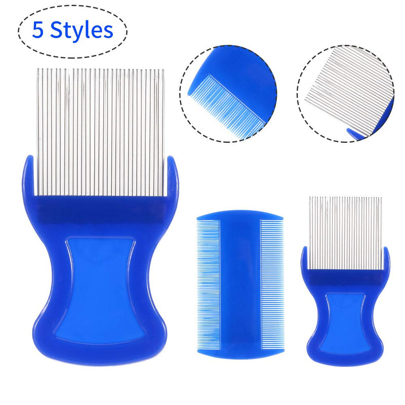 Mialang 5 Pack Dog Comb Tear Stain Remover Pet Grooming Flea Comb for Removal Mucus, Crust and Stains - PawsPlanet Australia