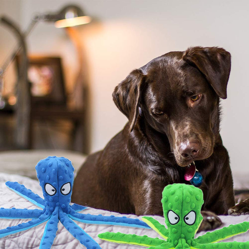 Dog Toys, Plush Dog Toy, Dog Chew Toys, Plush Squeaky Dog Toy, Octopus Dog Toy, No Stuffing Squeaky Interactive Dog Toys, for Small to Medium Dogs Training, 2pcs, 32CM 45 cm - PawsPlanet Australia