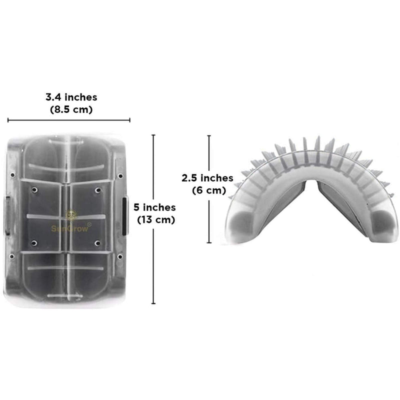 SunGrow Ferret Self-Grooming Brush, 3.3" x 5.1" x 2.4", Light Gray Self Massager, Mountable to Corners and Flat Surfaces, Screws and Adhesive Tape Included, 1-pc - PawsPlanet Australia