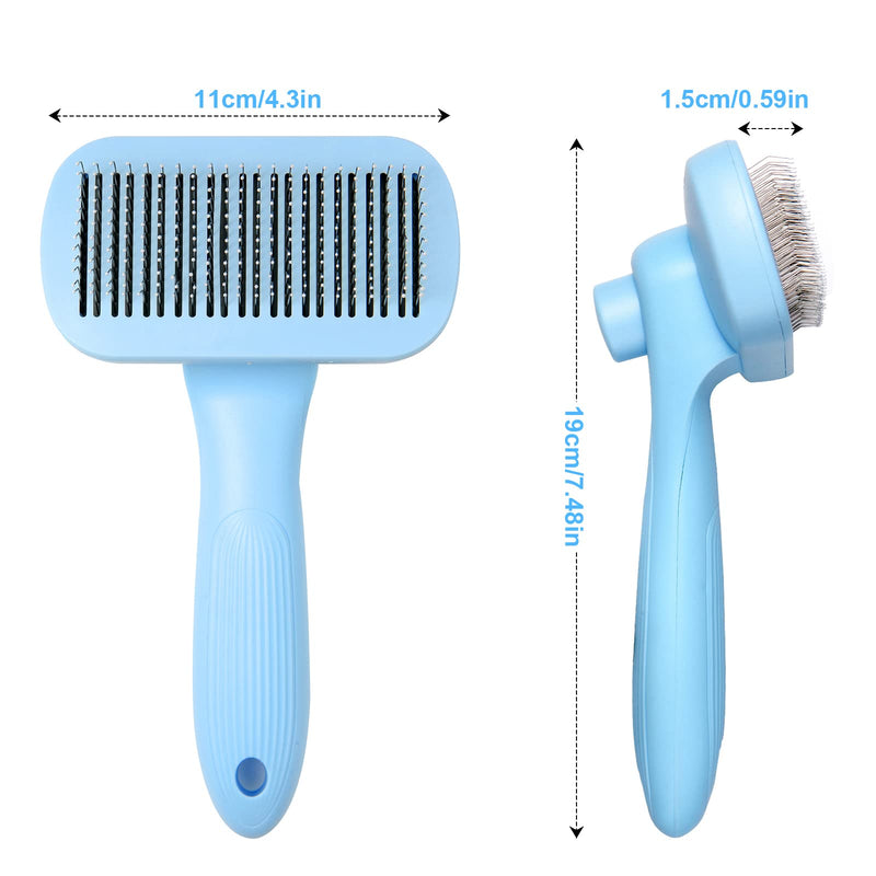 RGJMS Self-Cleaning Slicker Brush,Pet Grooming Tool,Dog Brush and Cat Brush Dematting Brush Easily Removes,Tangles, and Loose Fur from The Pet’s Coat,Removes Undercoat,Dirt. - PawsPlanet Australia