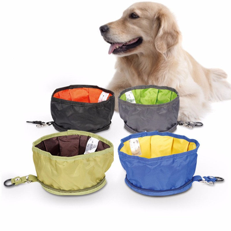 Exblue Collapsible Portable Food Bowl for Pets for Travel Food and Water for Cats Puppies Dogs (Black) Black - PawsPlanet Australia