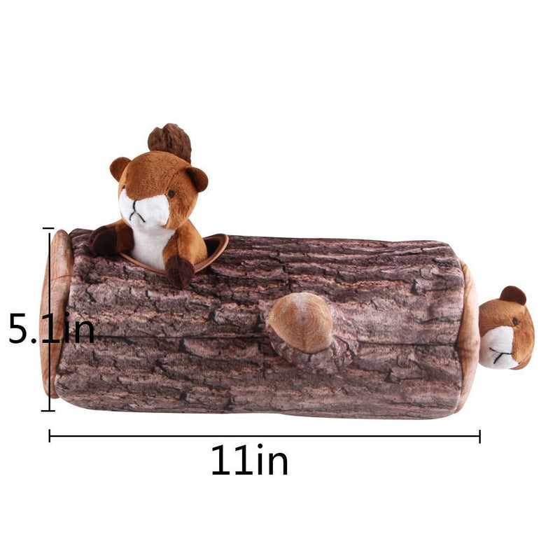 IFOYO Squeak Dog Toys, Large Durable Squirrel Hide and Seek Puzzle Plush Dog Toys for Medium/Small Dogs, Pets, Halloween Christmas Dog Toy - PawsPlanet Australia
