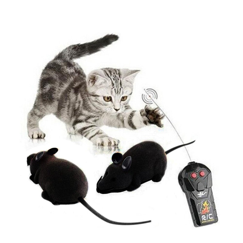 Giveme5 Wireless Remote Control Mock Fake Rat Mouse Mice RC Toy Prank Joke Scary Trick Bugs for Party and For Cat Puppy Funny Toy Black - PawsPlanet Australia