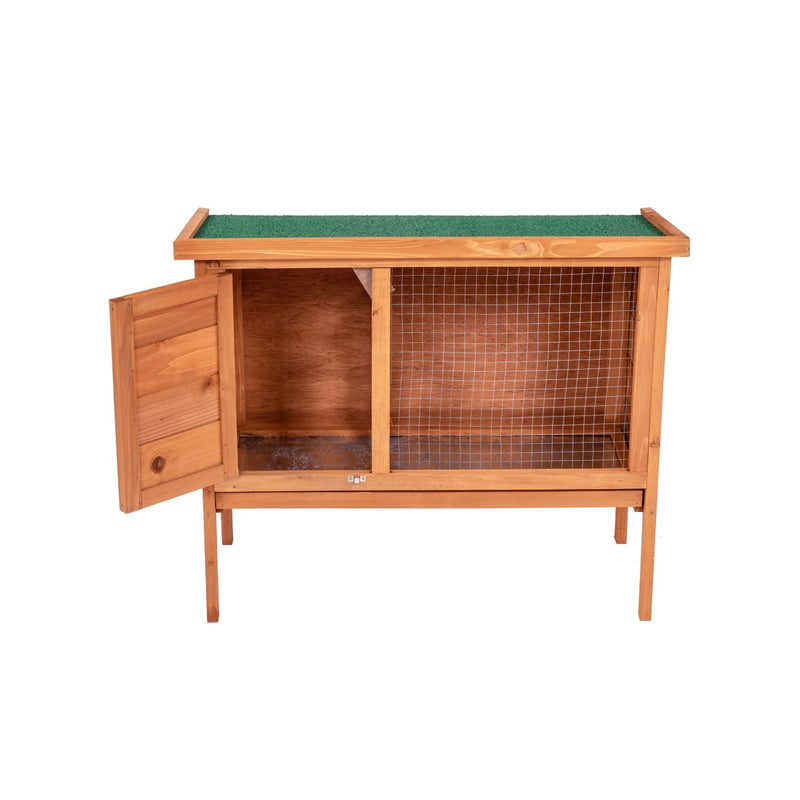 Oypla Single Rabbit Hutch 820x390x700mm - PawsPlanet Australia