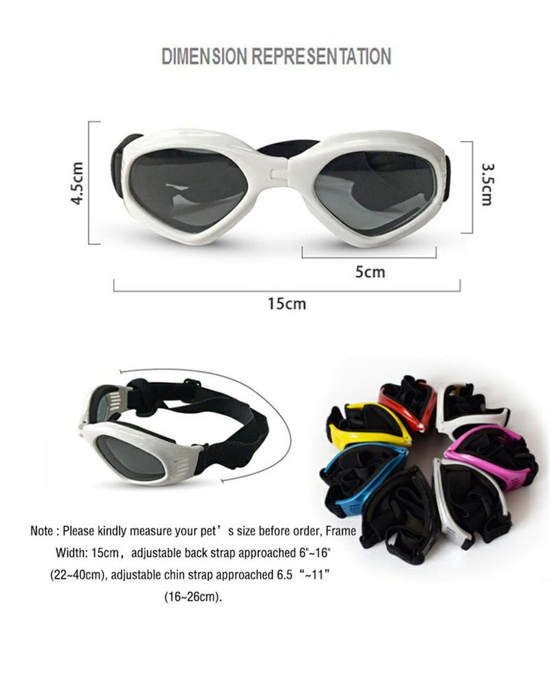 [Australia] - PetBoBo Pet Waterproof Windproof Anti-Fog Eye Protection Goggles, Stylish Pet Dog UV Goggles Sunglasses Waterproof Protection Sun Glasses for Dog Black 