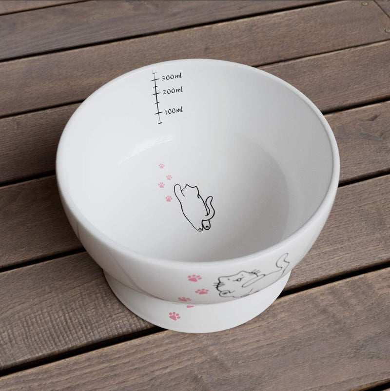 Raised Cat Water Bowl,Elevated, Porcelain Made, Pet Supplies, Backflow Prevention, Stress Free, Safety Choice for Your pet, Superior for Drinking Water - PawsPlanet Australia