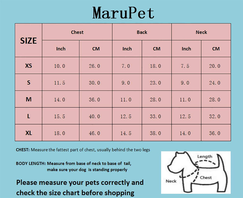 MaruPet Doggie Shirts Summer Hawaii Style Sun Protection Lightweight Pet Air Conditioning Clothes Dog Sunscreen T-Shirt XS(Chest:10.0", Back:7.0") Blue - PawsPlanet Australia