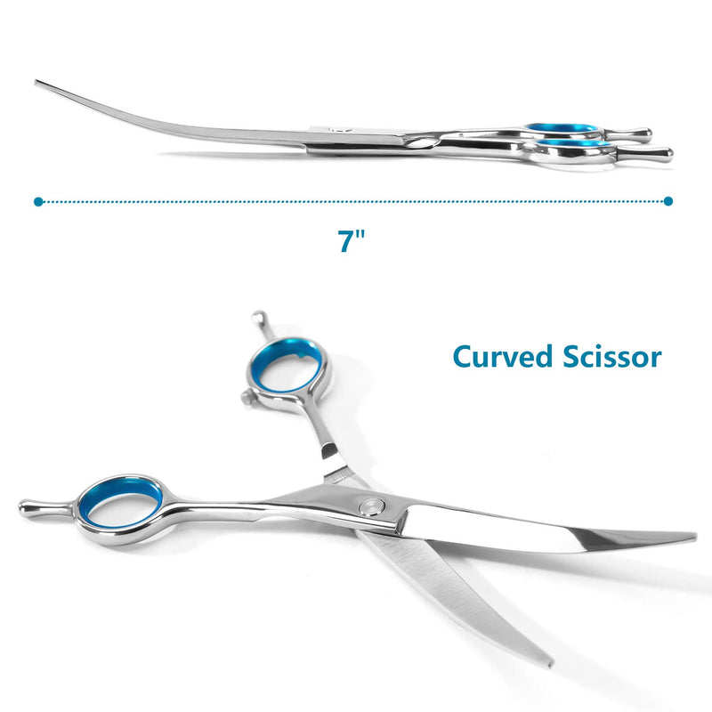 HIPIPET Dog Grooming Scissors Stainless Steel Professional Anti-Rust Shears Set Pet Grooming Scissors for Dogs/Cats 3-PCS - PawsPlanet Australia