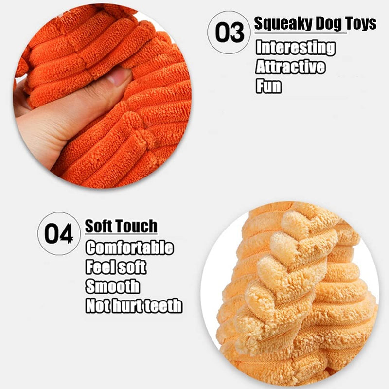Fox Dog Toy Squeaky Plush for Small Dogs, Puppy Toy, Plush Toy for Small Large Dogs - PawsPlanet Australia