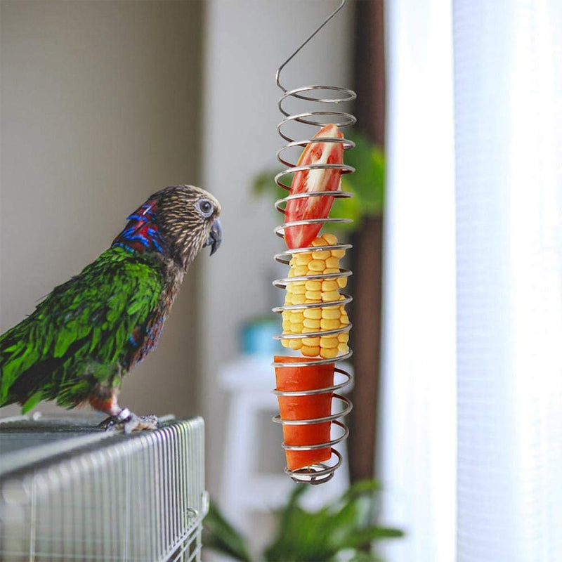 Parrot Basket, 2 Pieces Bird Foraging Toy, Parrot Food Basket, Bird Food Fruits Basket, Feeding Bird Cage, for Bird Parrot Wheat Fruits Vegetables Bread Meat Feeding - PawsPlanet Australia