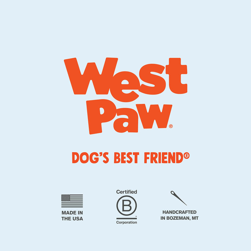 West Paw Rowdies Durable Plush Dog Toy with HardyTex and Zogoflex Chew Zones, Wilson, Lemon Wilson - Large - PawsPlanet Australia