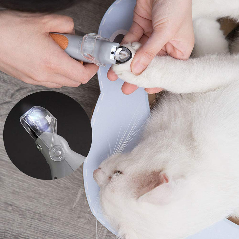Decdeal Pet Nail Clippers Cat Nail Cutters with LED Light and Cover 5X Magnification Pet Grooming Tool - PawsPlanet Australia
