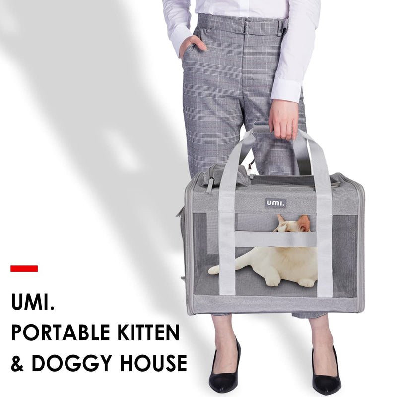 Amazon Brand - Umi Dog & Cat Carrier Bag for Pet Up to 15LB (Grey) - PawsPlanet Australia