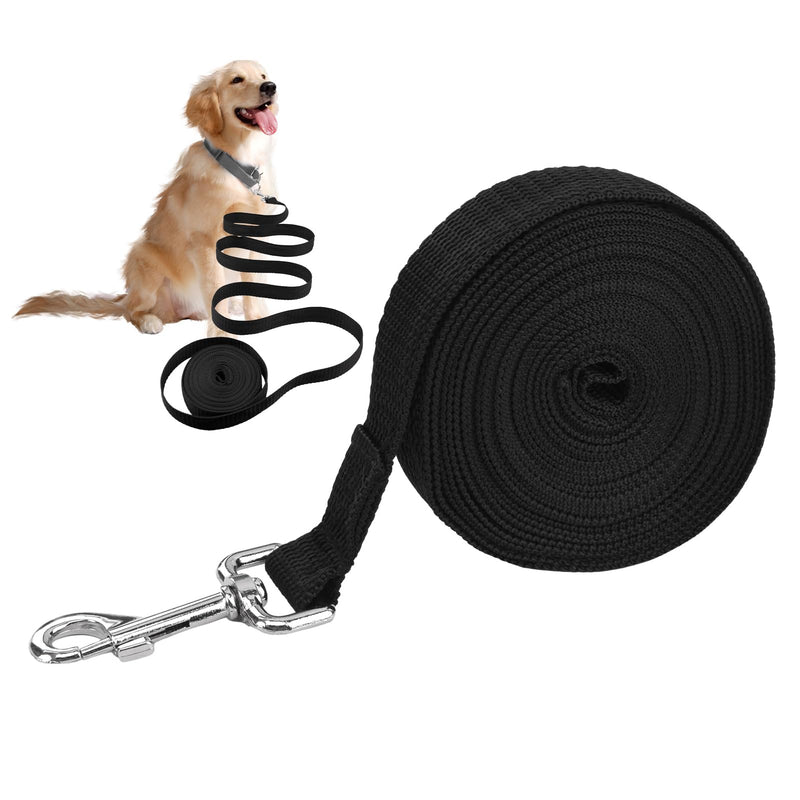 Recall leash for dogs, 6 m long dog leash with hand strap and 360° carabiner, waterproof training leash for large to small dogs (black). - PawsPlanet Australia
