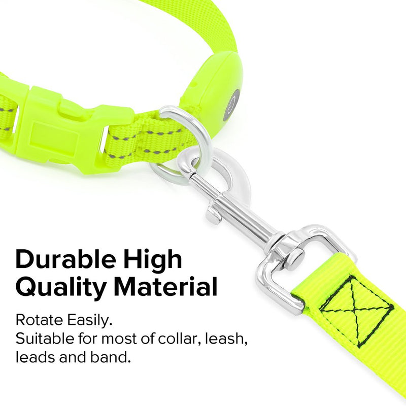 [Australia] - HiGuard LED Dog Leash - USB Rechargeable 4ft/120cm Long Nylon Webbing Pet Safety Leash - 3 Flashing Modes Light Up Perfect for Night Walking Neon Green 