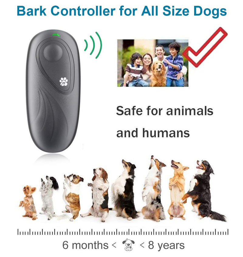 [Australia] - Big Deal Ultrasonic Bark Control Device, Anti Barking Devices Variable Frequency Hand-held Stop Dog Barking Device, Dog Barking Deterrent for Dog Behavior Training, Dog Repellent & Barking Control grey 