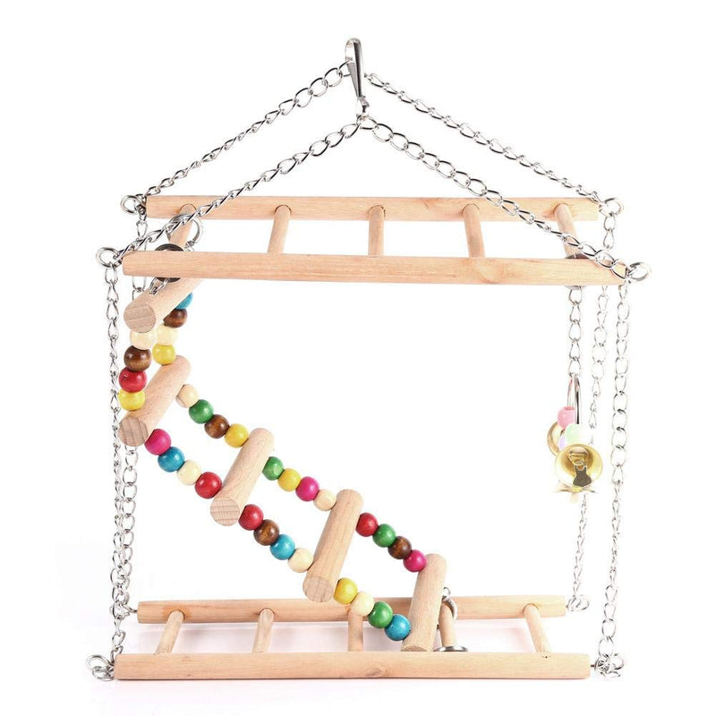 [Australia] - Zyyini Bird Ladders Toys, Hanging Ladder Double Layer Swing Ladder Climbing Ladder Apply for Small Animals 